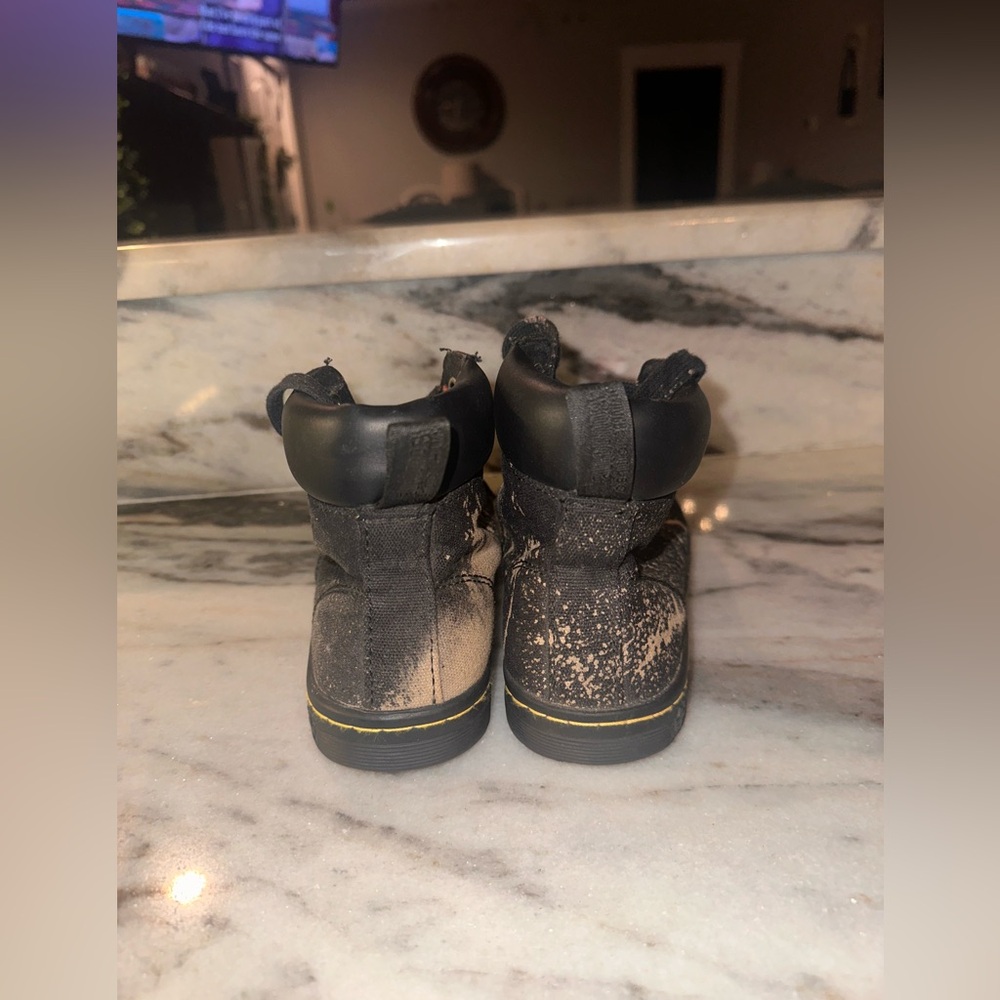 Dr Martens Women's Size 9 Black Bleached High-Top Sneakers - Picture 5 of 8